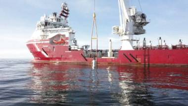 Irish offshore energy company Blue Energy, seen here working off the coast of Sweden last year, lands major UK contract.