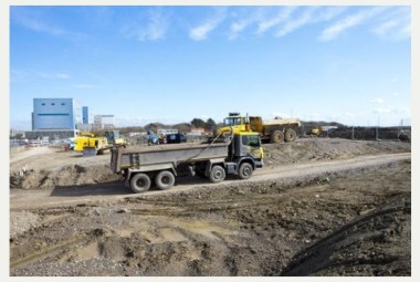 Construction at the Hinkley C nuclear plant.