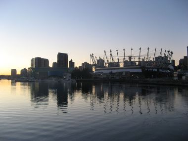 Vancouver downtown, winter sunset. Photo by Pmagn. Wikimedia Commons.