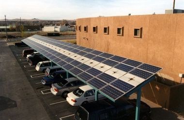 Solar carport at the Indian Pueblo Cultural Center in Albuquerque, New Mexico. Photo from energy.gov.