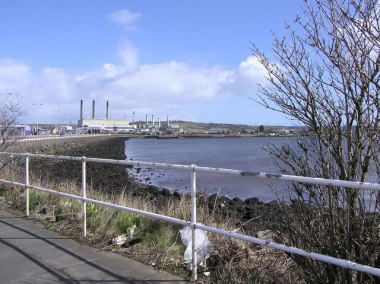 Ballylumford and the power station at Islandmagee, in rural Northern Ireland. Photo by Kenneth Allen. Creative Commons Attribution-ShareAlike 2.0 license.