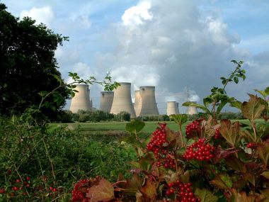 Cooling towers at the Drax power station. Photo by StaraBlazkova. GNU Free Documentation License. Wikimedia Commons.