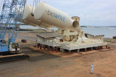 Victoria's first prototype wave power unit will be deployed in November. (BioPower Systems Pty Ltd)