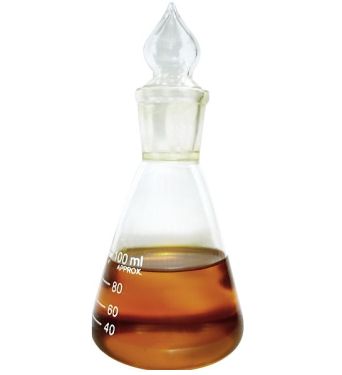 Biodiesel sample. Photo by Shizhao. GNU Free Documentation License. Wikimedia Commons.