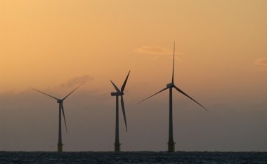 Offshore wind turbines. 