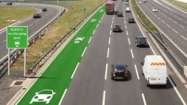 The possibility of EV recharging lanes is being explored in the UK.