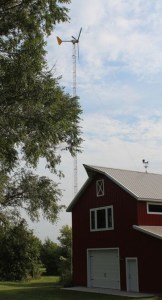 Alan and Kris Miller's wind turbine. Photo by Alan Miller.