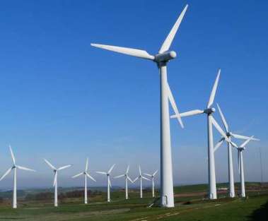 Wind turbines in Azerbaijan. 