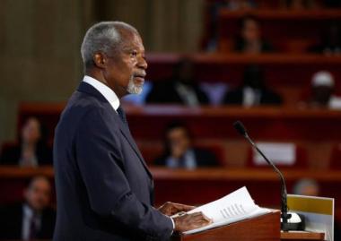 Former UN secretary-general Kofi Annan said technological advances mean businesses no longer need to choose between economic growth and climate stability. Reuters