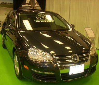 VW Jetta, the "Green Car of the Year" at the 2009 Montreal International Auto Show. Photo by Bull-Doser. Released into the public domain by the author.