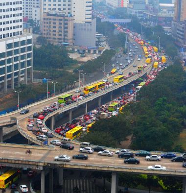 Traffic Jam in Delhi. Auto emissions include NO2. Photo by NOMAD. CC BY 2.0.