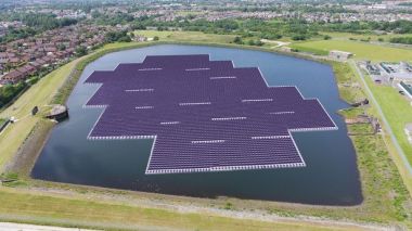 The floating solar panel reservoir