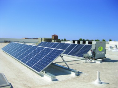 Rooftop solar with SimpliPhi battery backup. 