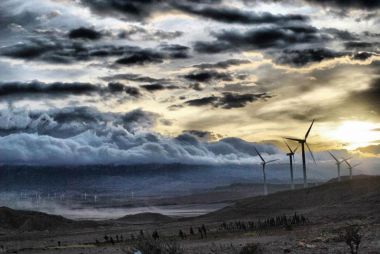 Wind turbines in Manjil. Iran