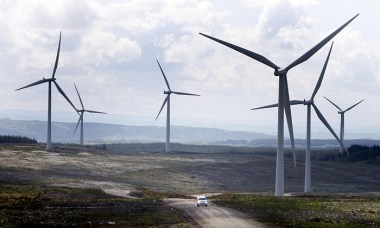 A wind farm in Scotland. The onshore wind power industry fears it is being sidelined by the government. Photograph: Danny Lawson/PA