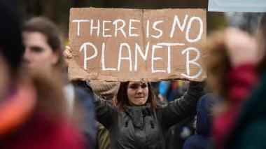 Demonstrator at the Global Climate March on Nov. 29, 2015 in Berlin, Germany. John MacDougall/AFP/Getty Images)