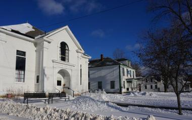 Blue skies over the Village of Hyde Park are a welcome sight for a community that just approved a 1-MW solar project. Amy Kolb Noyes / VPR