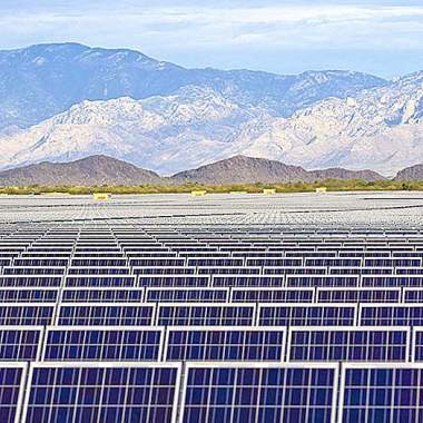 Courtesy of SunEdison, a 25-MW solar power project near Tucson.