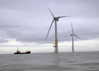 Image: a 3.6MW GE turbine at Arklow Bank in Ireland (NREL)