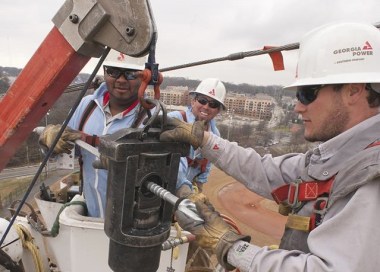 Linemen at work. Georgia Power image.