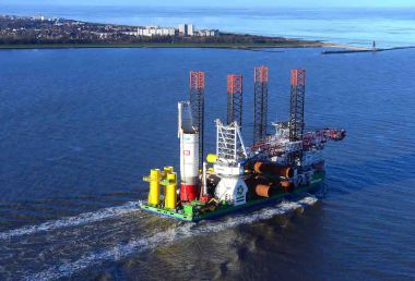 First monopile headed for Nordsee One offshore wind farm (RWE Image) 