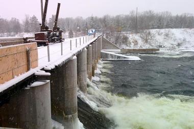 Hydroelectric station on the Otonabee River. Photo by Bruce Head for kawarthaNOW.