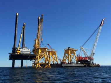 Construction at Block Island (Deepwater Wind photo)