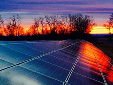 A photo of the new solar facility for Ithaca College, in Seneca, NY. (Photo: NYSERDA)