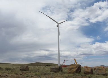 First turbine at Noupoort wind farm (Mainstream)
