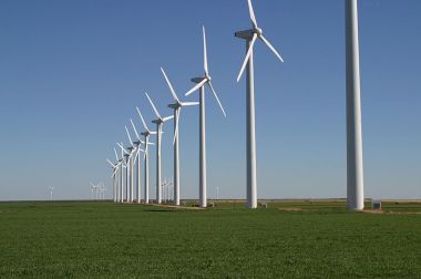 Brazos Wind Farm, Texas. Photo by Leaflet via a Wiki CC BY-SA 3.0 License
