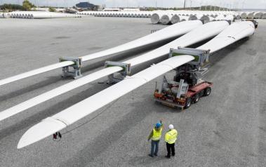 Siemens wind turbine blades. Source: Siemens. License: All rights reserved