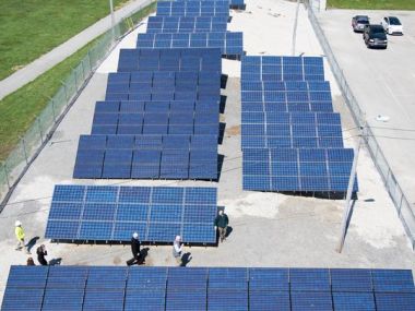 A group from Solar Over Louisville toured the Berea community solar array. (Photo: Mark Mahan, Special to The CJ)