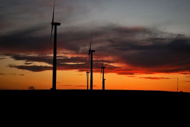 Wind turbines in Oklahoma. Photo by the US Geological Survey. Public Domain. Wikimedia Commons.