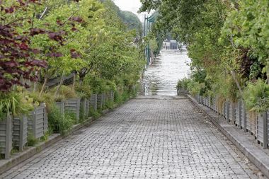 Flood in Paris on June 4. Photo by  Thesupermat. CC BY-SA 4.0 international. Wikimedia Commons. 