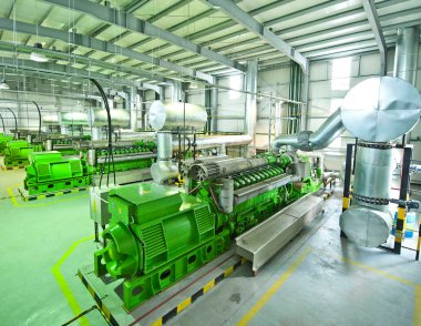 GE Jenbacher engines like those to be installed. GE Power photo.