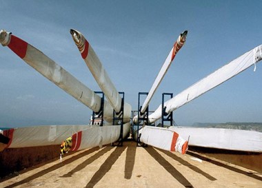 V110 wind turbine blades. Credit: Vestas