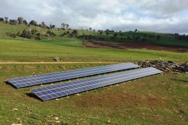 Solar irrigation shaves more than six thousand dollars off this farmer's annual power bill. (Margot Foster).