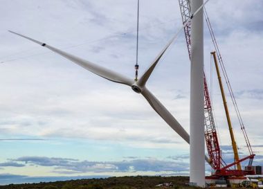 Wind turbine installation. Mainstream image.