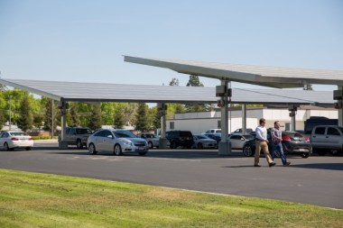 SunPower Helix Carport. Photo courtesy of SunPower.