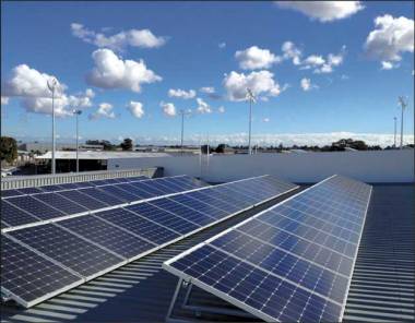 Rooftop solar in the USA.