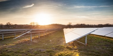 Solar farm at sunset (Lightsource image)