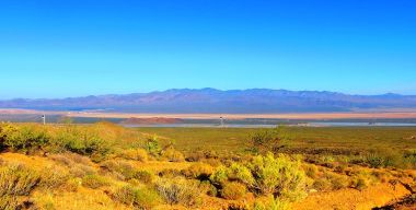 Ivanpah solar plant  (Photo by DiverDave, CC BY-SA, Wikimedia Commons)