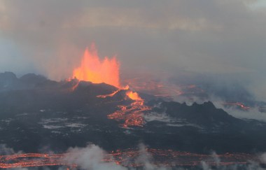 Emerging lava