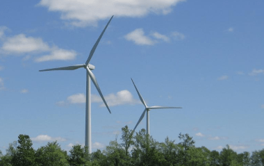 Wind turbines in New England