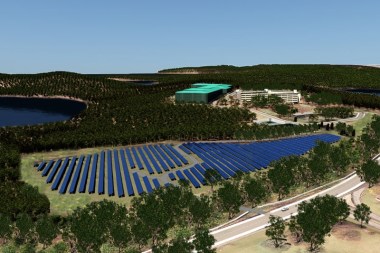 Solar array in Armonk (Photo courtesy of Swiss Re)