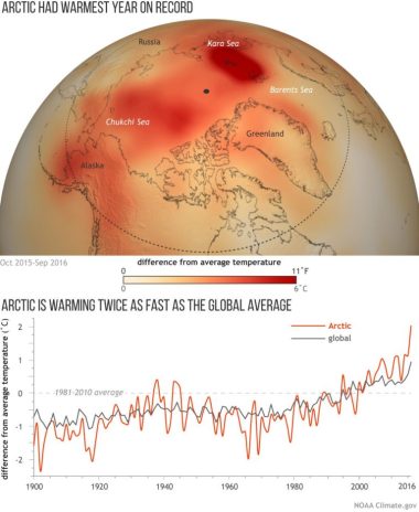 Arctic warming (NOAA image)