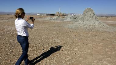Geothermal energy forms mud mounds near the Salton Sea. (Mark Boster / Los Angeles Times)