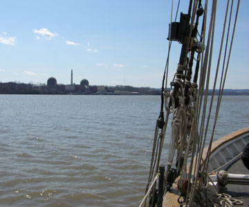 Soon to be closed Indian Point (Photo from the Clearwater)