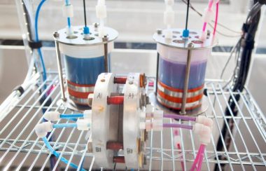 Flow battery in laboratory