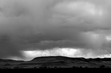 Renewable energy in Montana is mostly wind power. (Photo by David J Laporte, Wikimedia Commons)